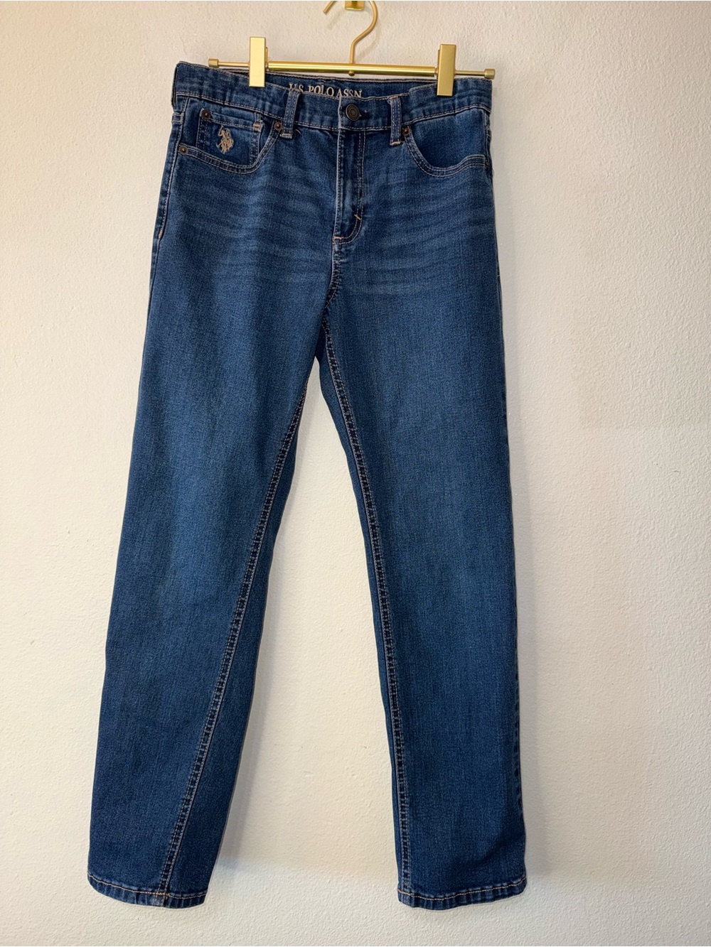 U.S. Polo Assn. Boy’s Straight Jeans in Dark Blue